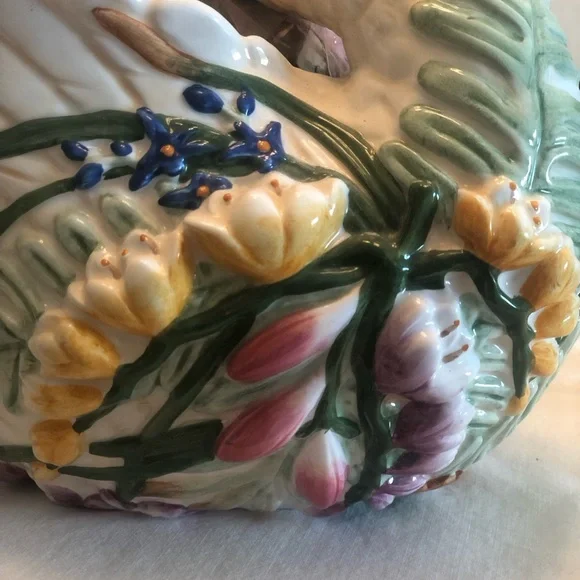 Vintage Fitz & Flyod Swan Ceramic Potpourri/ Cancel holder